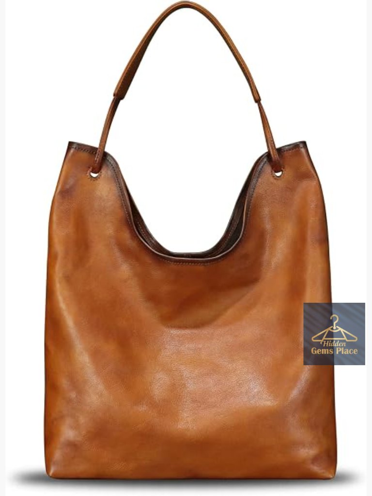 Genuine Leather Hobo Bag Large Vintage Satchel Purse Work Tote